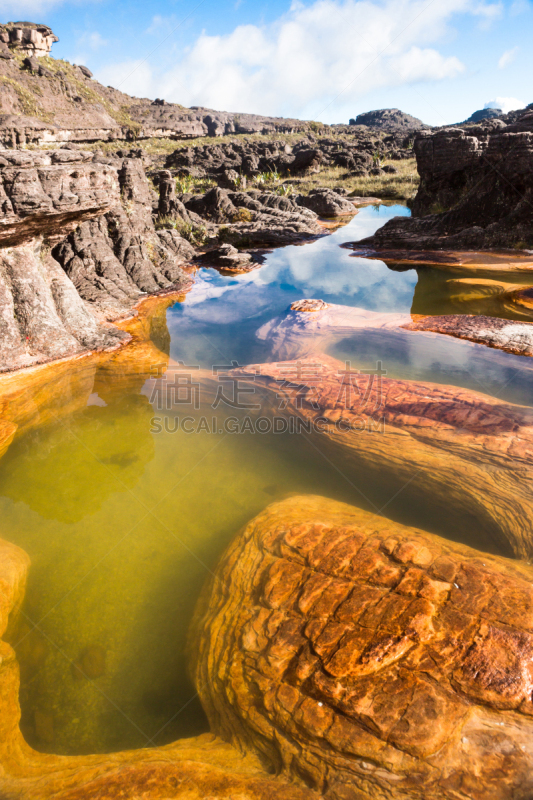 罗赖马山,平顶山区,罗赖马州,平顶山,canaima,委内瑞拉,垂直画幅,南美,无人,户外