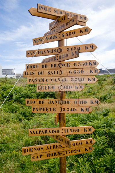 阿申特岛,距离标志,垂直画幅,停泊的,旷野,摩尔人风格,旅游目的地,交通标志,木制,布列塔尼
