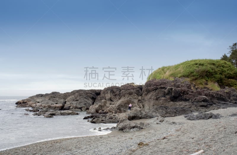 悬崖,青年女人,科美杰,沙子,岩层,旅行者,海岸地形,仅成年人,北美,青年人