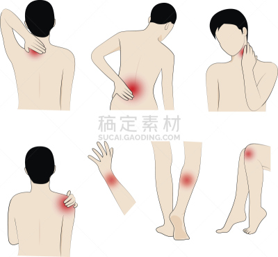 痛苦,身体受伤,绘画插图,人类肌肉,代表,中等数量人群,男性,仅男人,仅成年人,部分