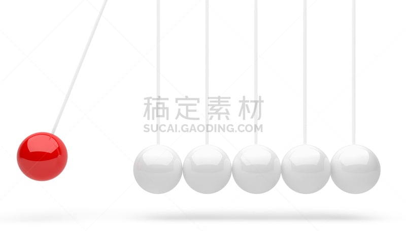 球体,红色,数字1,牛顿碰撞球,概念和主题,水平画幅,无人,绘画插图,符号,科学