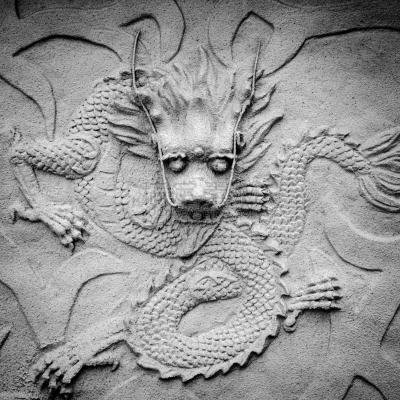 石头,龙,中国,雕像,图腾柱,美,形状,符号,户外,石材