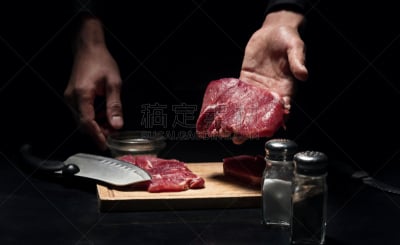 肉,手,拿着,特写,胡椒,男性,想法,青年人,衬衫,咖啡馆