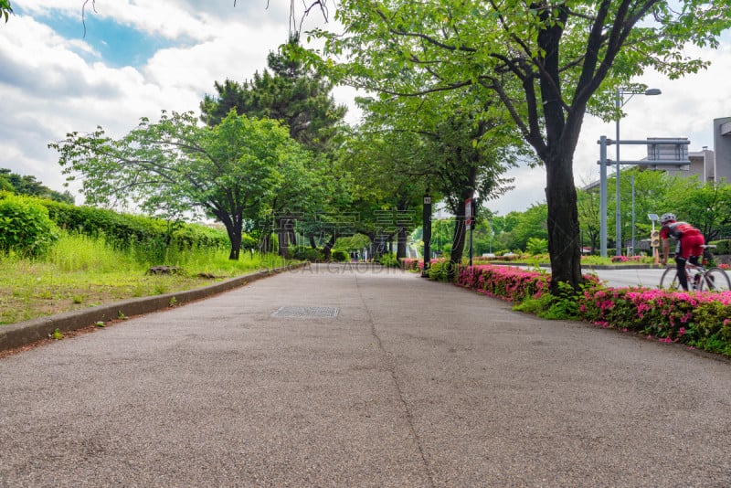 walk way beside road old town of kyoto city along at Kyoto, Japan