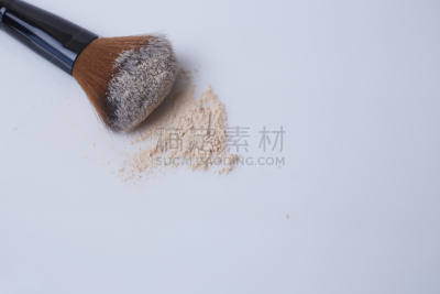 扑面粉,化妆刷,化妆用品,白色背景,粉饼,背景分离,色板,粉底,泰国,腮红