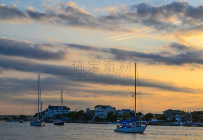 水,赖茨维尔海滩,威明顿,美,北卡罗来纳,天空,休闲活动,沙子,早晨,夏天