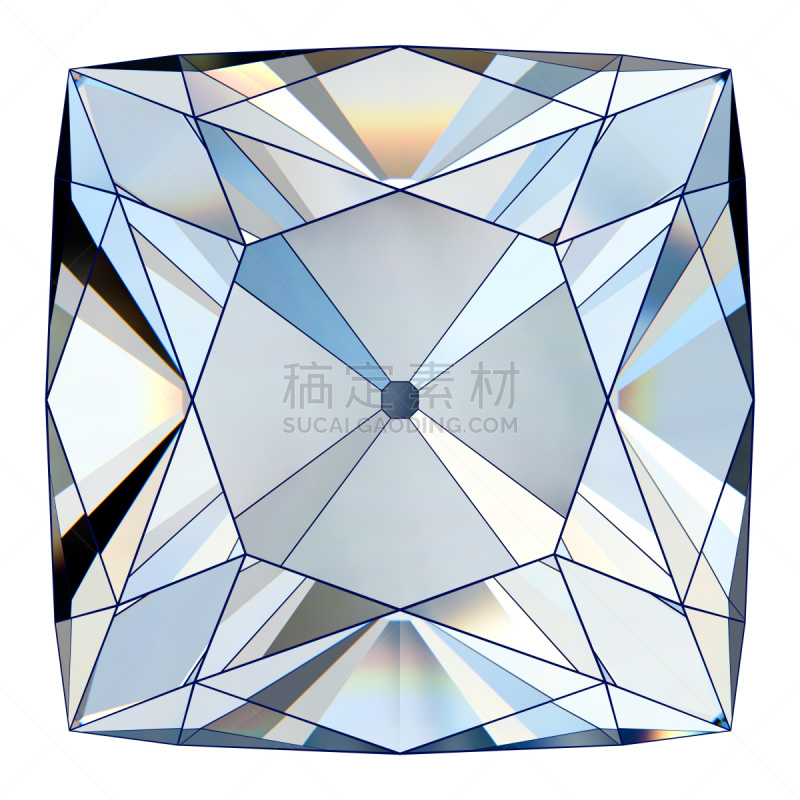 钻石形,轮廓,白色背景,蓝色,特写,古典式,巨大的,正面视角,结构关节突关节,切断