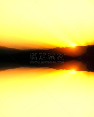 山,多色的,在之后,垂直画幅,天空,夜晚,无人,反射,日落