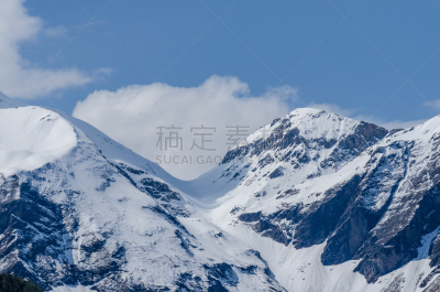 雪,山,高处,云,美国山桂,飙摩托车者,水平画幅,夏天,户外,山地车