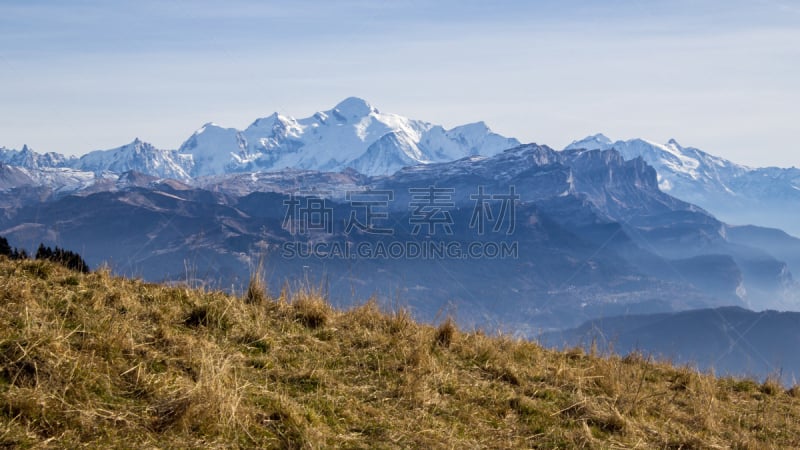 勃朗峰,看风景,上萨瓦,水平画幅,山,阿尔卑斯山脉,无人,2015年,风景,户外