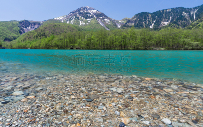 上高地国家公园,风景,自然美,梓川,长野县,水平画幅,山,雪,夏天,户外