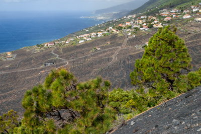帕尔马,地形,加那利群岛,Volcanic Scoria,群岛,水平画幅,熔岩,无人,火山地形,全景