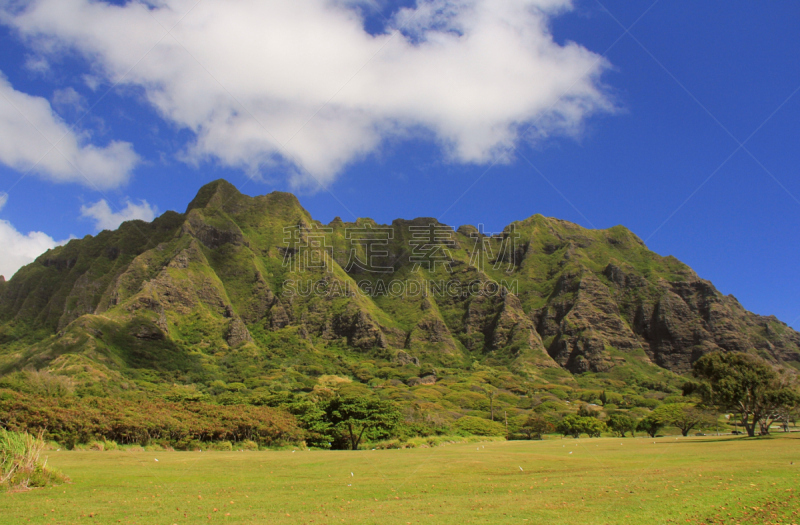 山,瓦胡岛,夏威夷,风景,柯劳山脉,库亚洛亚,北部岸,偏振光,避暑圣地,天空