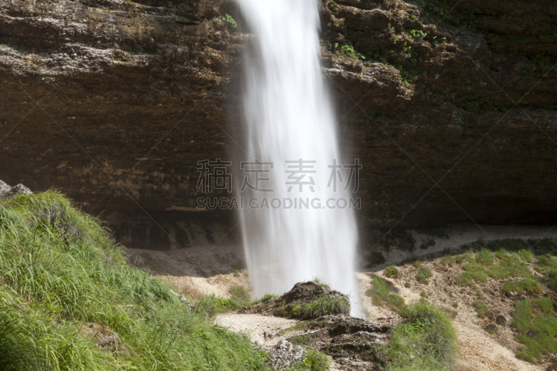 斯特里卡,卡斯科,岩面,水,国家公园,水平画幅,瀑布,夏天,户外,石头