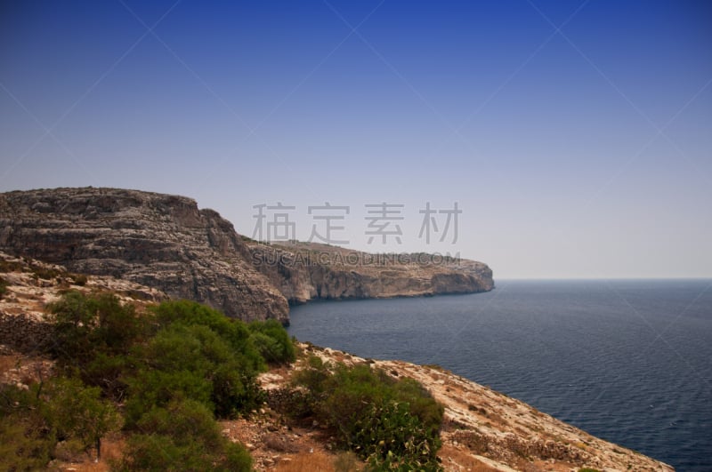 马耳他,地中海,马耳他群岛,水,美,公园,水平画幅,无人,石灰石,夏天