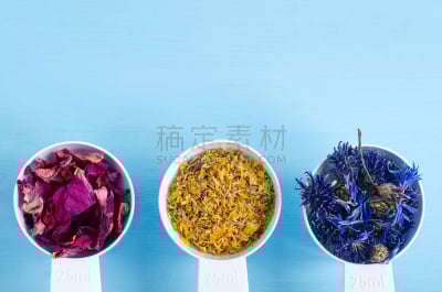 芳香疗法,万寿菊,干的,矢车菊,草药,塑胶,自然,概念,美容,花