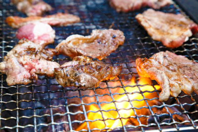 烤肉架,格子烤肉,碳烤,芳香的,水平画幅,户外,草,钳夹,炊具,成分