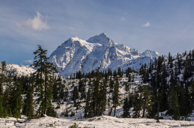 山,华盛顿州,自然,水平画幅,地形,舒克森山,雪,无人,户外,西北省