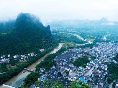 地形,兴平,漓江,阳朔,桂林,水,水平画幅,高视角,山,无人