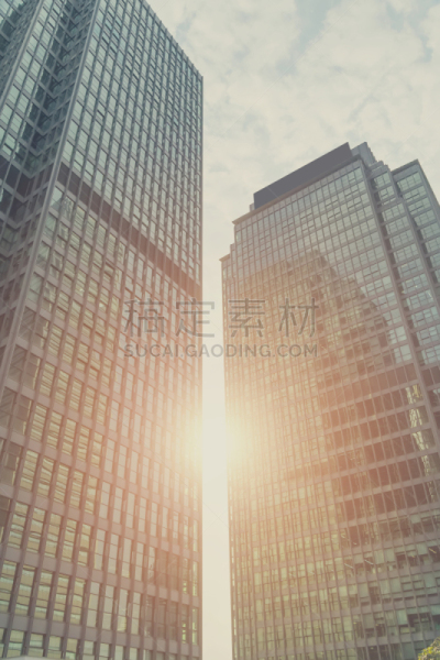 建筑,现代,办公大楼,幕墙,豪宅,垂直画幅,天空,美,新的,无人