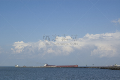 伊利湖,金属矿石,军用船,凯雅霍加河,俄亥俄州,水平画幅,工业船,无人,建筑外部,户外