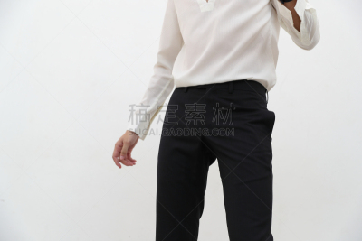 裤子,长的,v领,衬衫,男人,特写,黑色,男性美,白色,空的