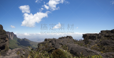委内瑞拉,罗赖马,看风景,天空,公园,水平画幅,罗赖马山,瀑布,无人,圭亚那高地