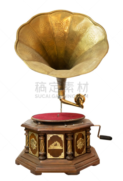 留声机,垂直画幅,古董,进行中,古老的,古典式,盒子,泰国,白色,剪贴路径