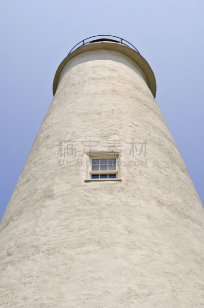 灯塔楼,奥卡拉寇克岛,垂直画幅,天空,北卡罗来纳,留白,窗台,无人,户外,白色