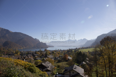 萨尔茨堡,意大利湖区,粮食胡同,莫扎特,水平画幅,建筑,无人,户外,湖,奥地利