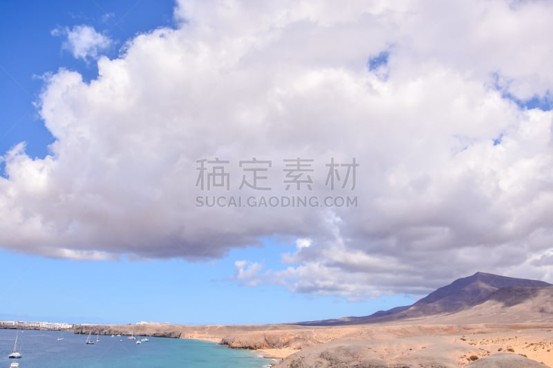 加那利群岛,地形,西班牙,鸡尾酒,火山,水,群岛,兰萨罗特岛,水平画幅,沙子