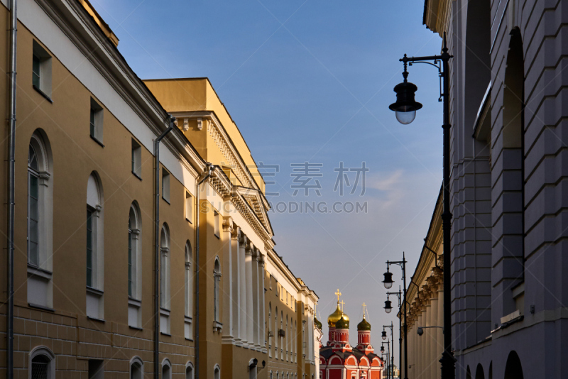 市区路,暗色,空的,东正教,莫斯科,黄昏,公园,著名景点,风格