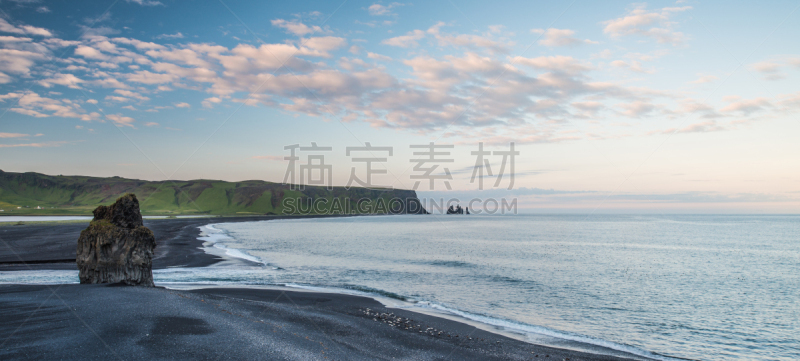 蒂霍拉伊,冰岛国,海滩,绒鸭,维克,黑沙,2000到2009,柱状岩石,水平画幅,沙子