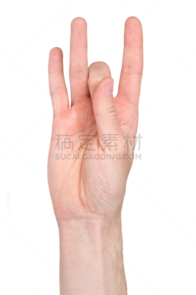 数字8,哑语,垂直画幅,手势语,拇指,手,人,背景分离,做手势