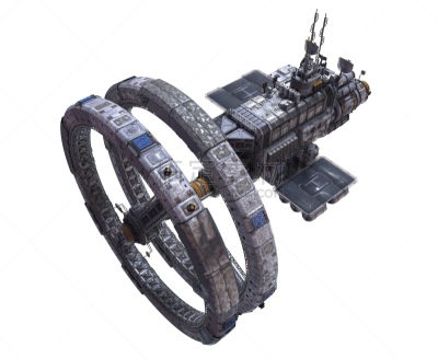 三维图形,绘画插图,未来,白色背景,空间站,分离着色,船,太空船,背景分离,技术