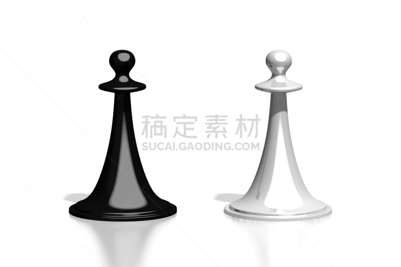 国际象棋,卒子,三维图形,美国,水平画幅,无人,绘画插图,白色背景,背景分离,黑色