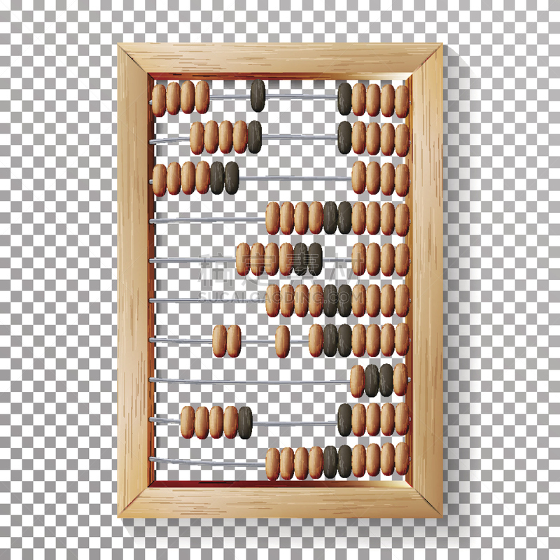 算盘,计算器,绘画插图,数学,过时的,矢量,木制,设备用品,简单,布置