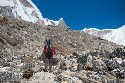 坤布,山,徒步旅行,街道,珠穆朗玛峰,山谷,大本营,天空,水平画幅,雪