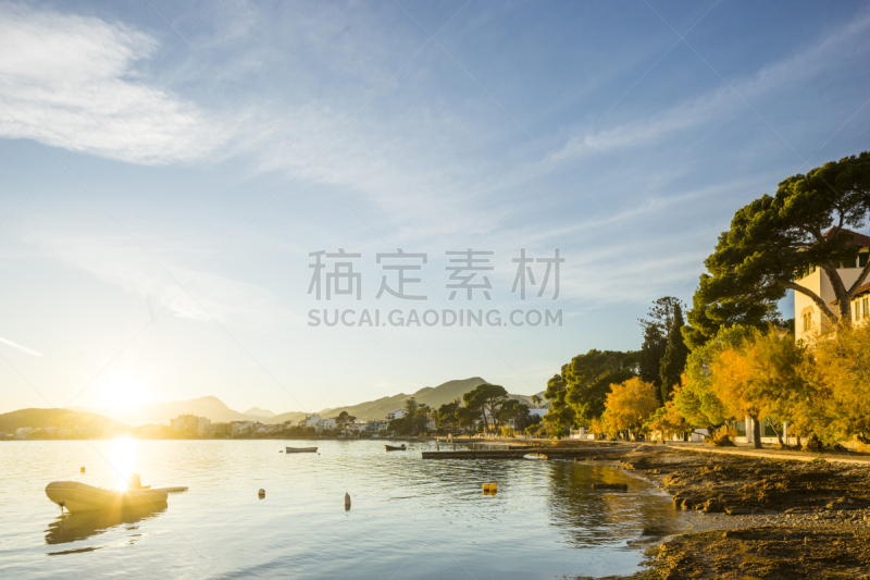 波伦沙海湾,波连萨,马略卡,海港,风景,城镇,海洋,北,酷堡福明托,sierra de tramuntana