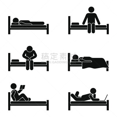 绘画插图,符号,白色,矢量,床,位置,一个人,标志,计算机图标,做梦
