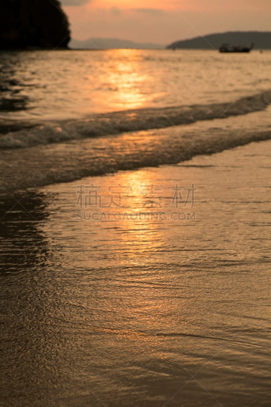 海滩,垂直画幅,水,天空,美,沙子,无人,早晨,曙暮光,夏天