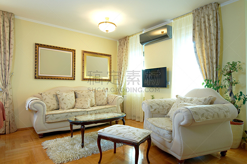 起居室,简单,美,新的,水平画幅,家庭生活,灯,家具,现代,沙发