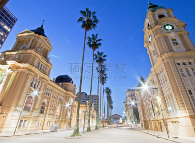 阿雷格里波特,林荫路,塞浦维达,中心,天空,水平画幅,夜晚,无人,户外