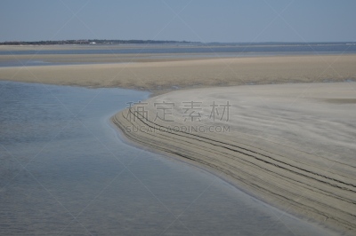 圣西蒙岛,水湾,圣伯纳犬,圣马洛,海岸线,美国,水平画幅,无人,户外,海洋