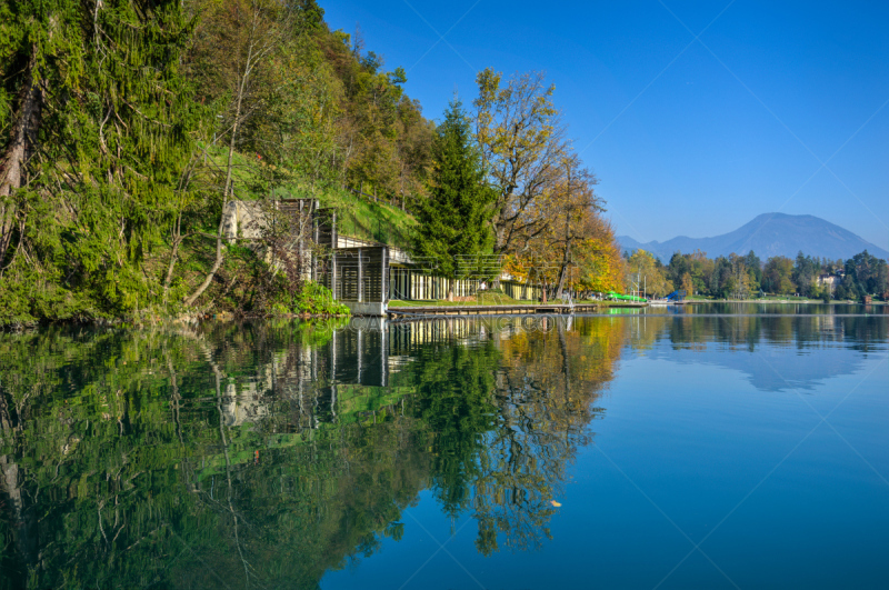 布雷德湖,秋天,白昼,河岸,日光,特里格拉夫国家公园,戈雷尼,自然,水平画幅,无人