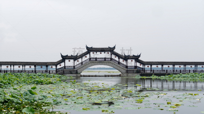 江苏省,远古的,风景,苏州,昆山,桥,锦溪古镇,自然美
