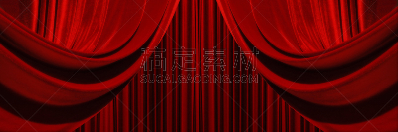 窗帘,红松,水平画幅,纺织品,网,华贵,无人,全景,舞台,背景