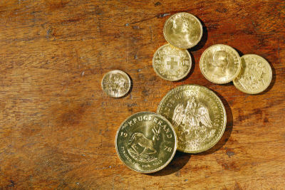 黄金,南非克鲁格金币,储蓄,水平画幅,无人,英格兰,金属,商业金融和工业,英国,金色