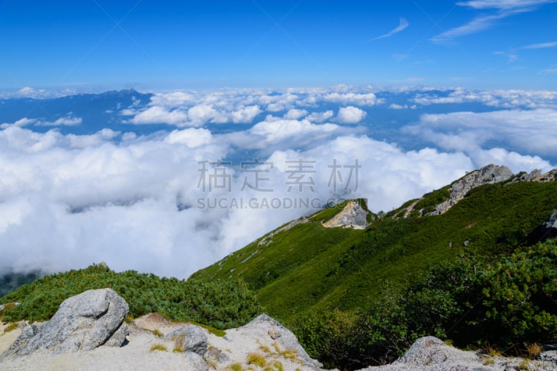 甲斐驹岳山,巴岳山,日本,山,看风景,赤石山脉,休眠火山,日本阿尔卑斯山脉,自然,国家公园