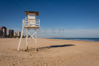 空的,救生员,海滩,了望塔,尼斯,背景,海岸线,车站,夏天,户外